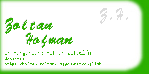 zoltan hofman business card